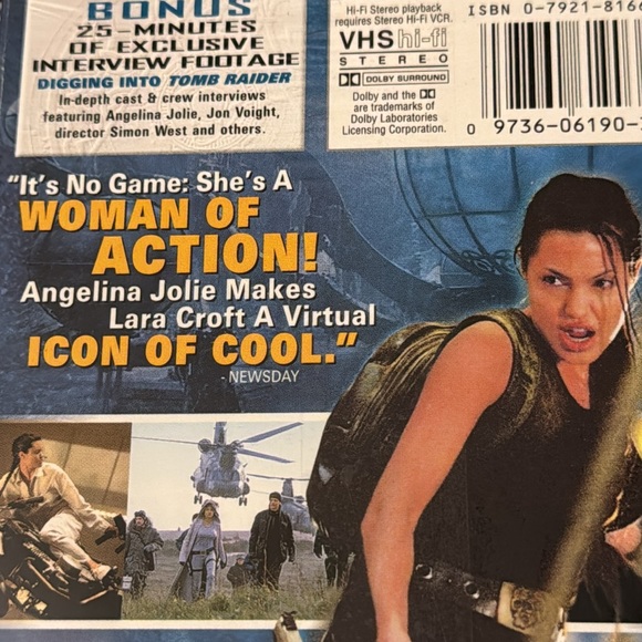 📼 TOMB RAIDER on VHS two video tapes one of them unopened the other used/newish - Picture 4 of 9